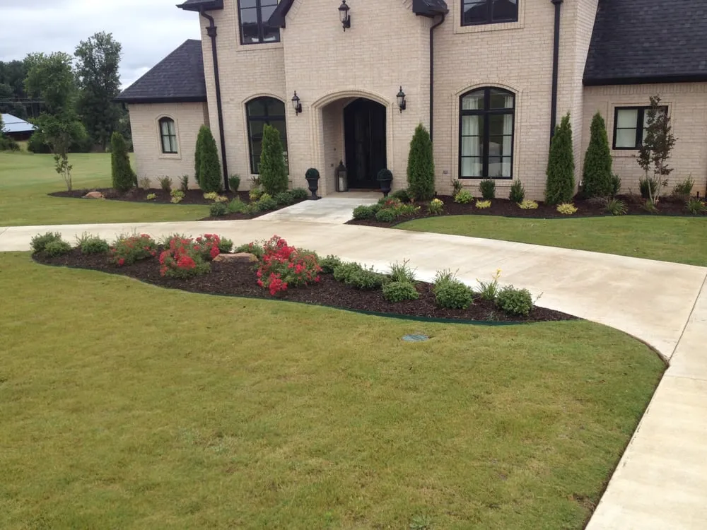 Custom landscape installation in Fayetteville, AR by A Clean Cut Lawn Care