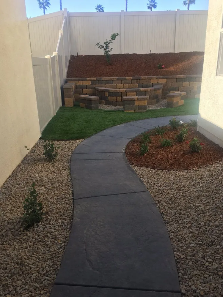 Custom landscape installation in San Diego, CA by A++ Concrete