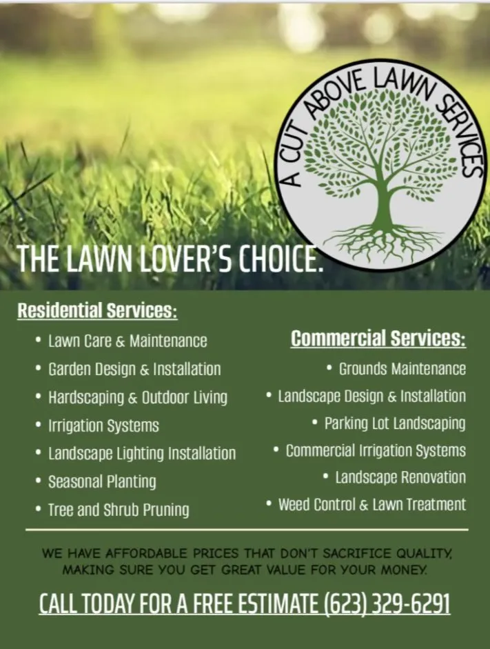 Top-rated yard maintenance in Mesa, AZ by A Cut Above Lawn Care Services
