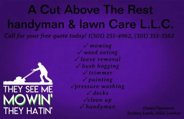 A Cut Above The Rest handyman & Lawn Care Services Logo
