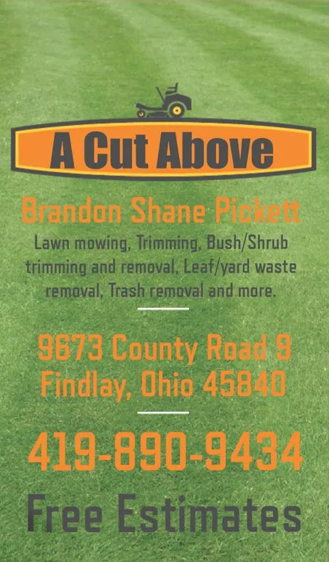 Top-rated lawn mowing service in Findlay, OH - A Cut Above Yard Care
