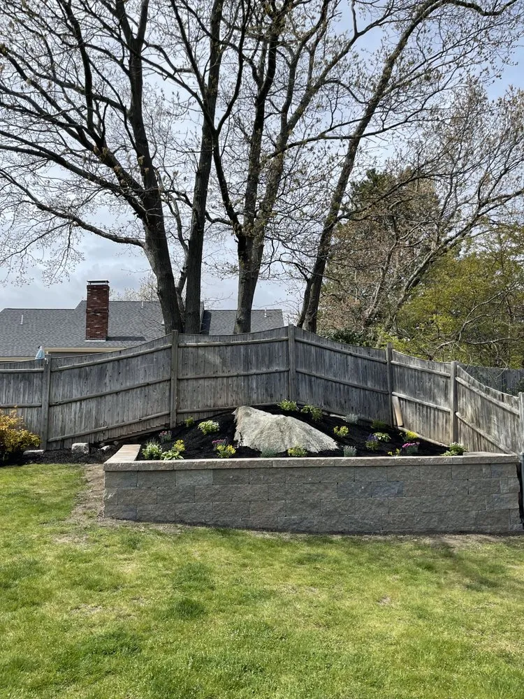 Custom landscape installation in Peabody, MA by A D Property Services
