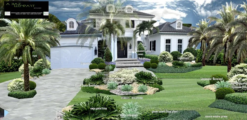 Expert landscape design for outdoor upgrades in Miami, FL by A Diaz- LLompart Landscaping Designs Studio