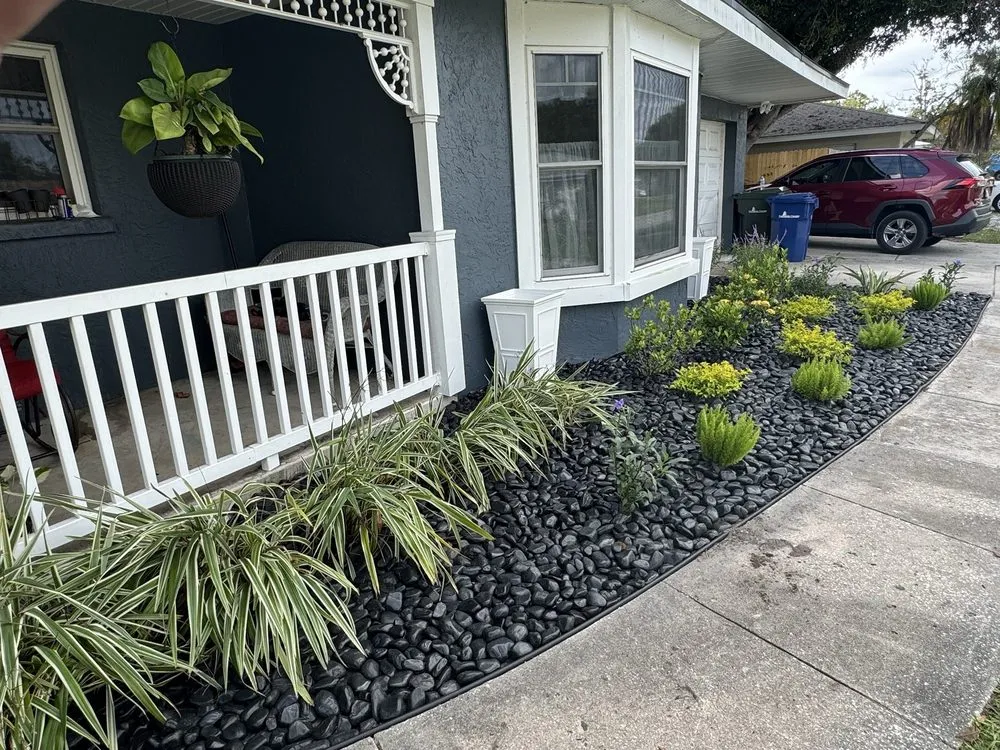 Professional landscape installation for beautiful yards in Sarasota, FL by A Game Land Services