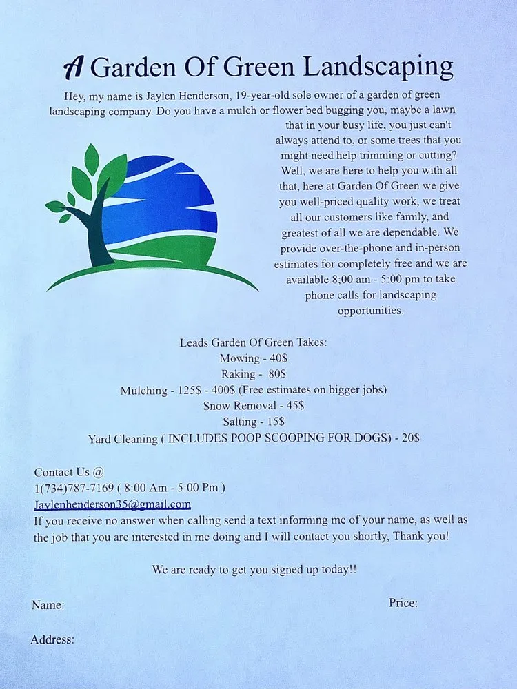 Professional yard maintenance for year-round maintenance across Ypsilanti, MI - A Garden Of Green Landscaping