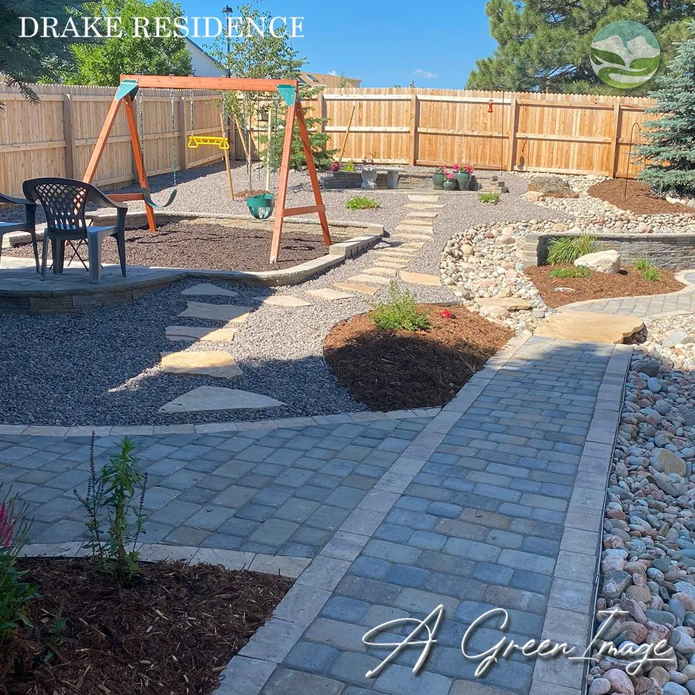 Custom garden landscaping for residential properties in Colorado Springs, CO by A Green Image