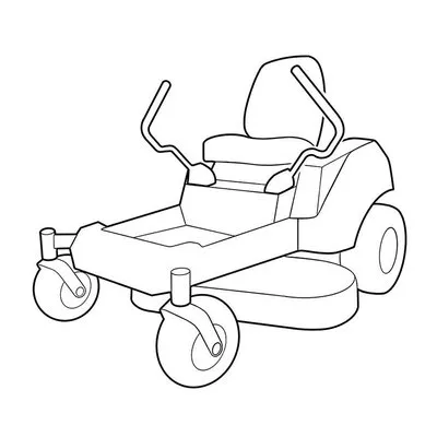 A kid and a mower Landscaping Logo