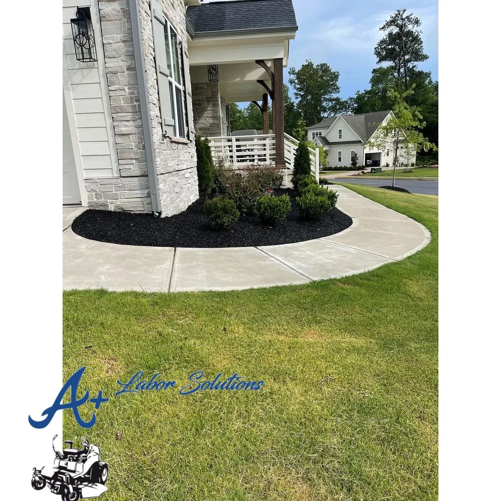 Local landscape installation in Graham, NC by A Labor Solutions