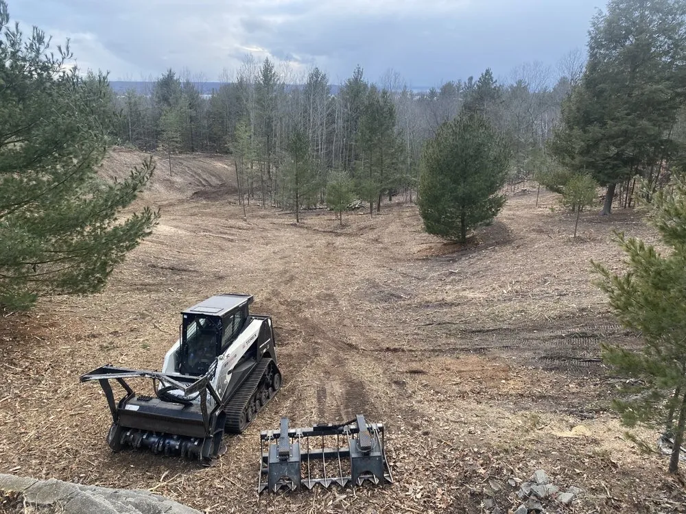 Custom landscape installation for year-round maintenance in Bear Lake, MI by A+ Land Clearing