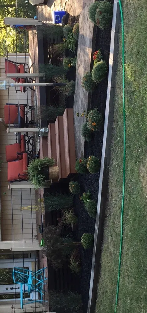 Custom landscape installation in Milford, OH by A+ Lawn Scapes