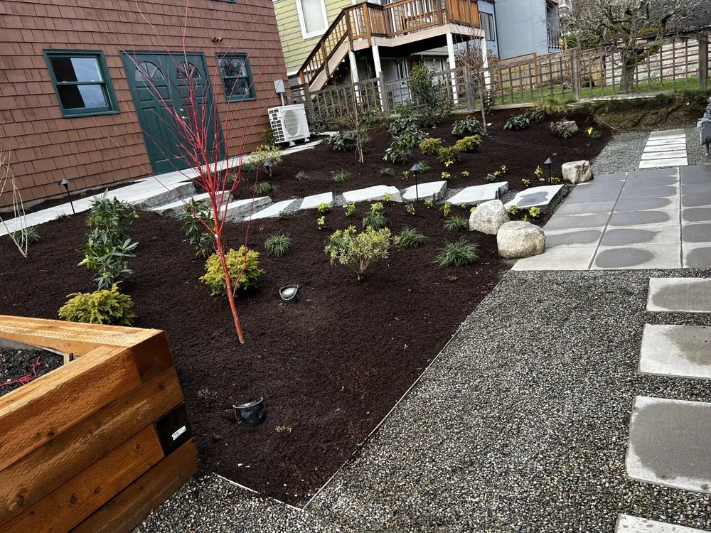 Professional outdoor landscaping in Kent, WA by A+ Lawncare