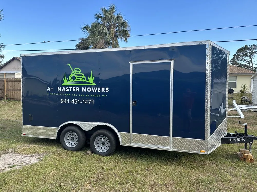 Professional lawn mowing service in North Port, FL by A+ Master Mowers