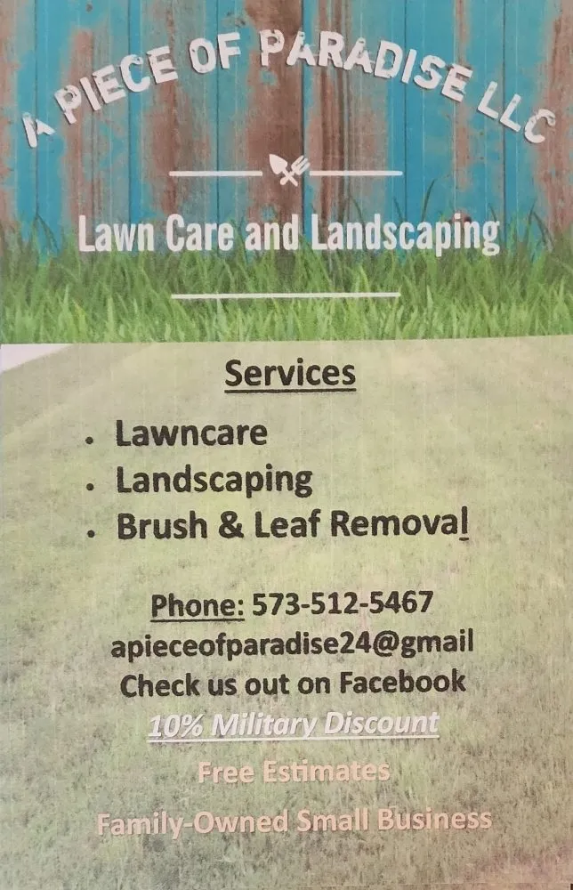 Professional yard cleanup service in Dixon, MO by A Piece Of Paradise