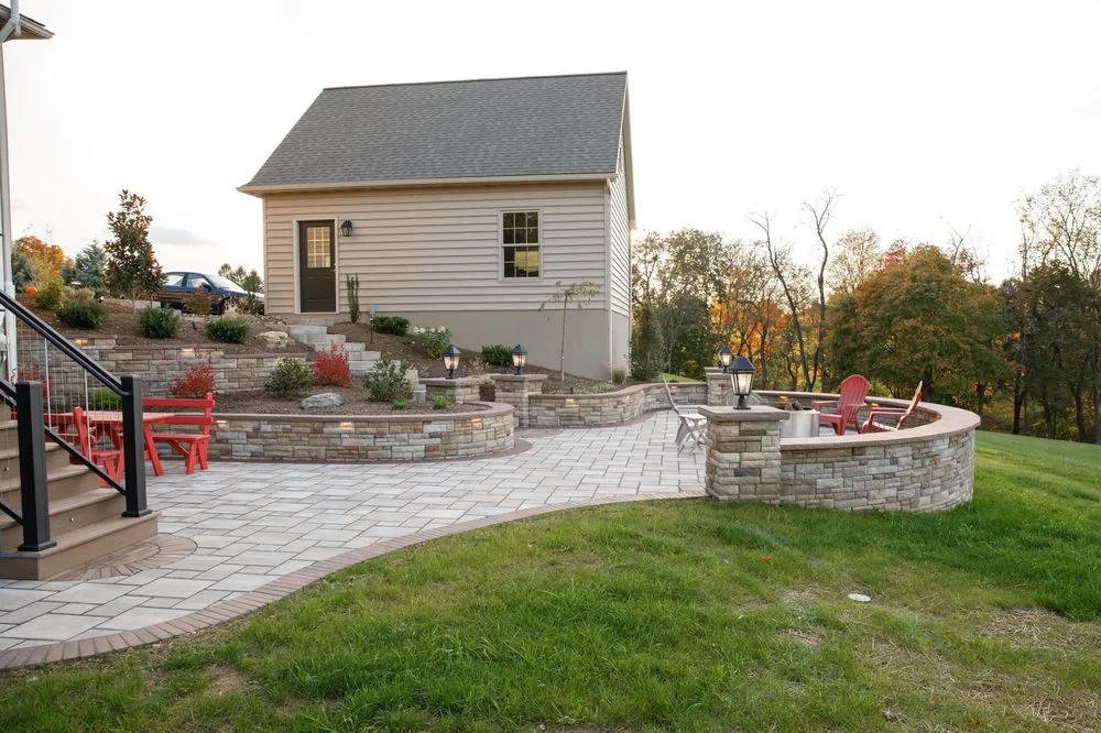 Custom landscape design in Reinholds, PA by A Plus Landscaping