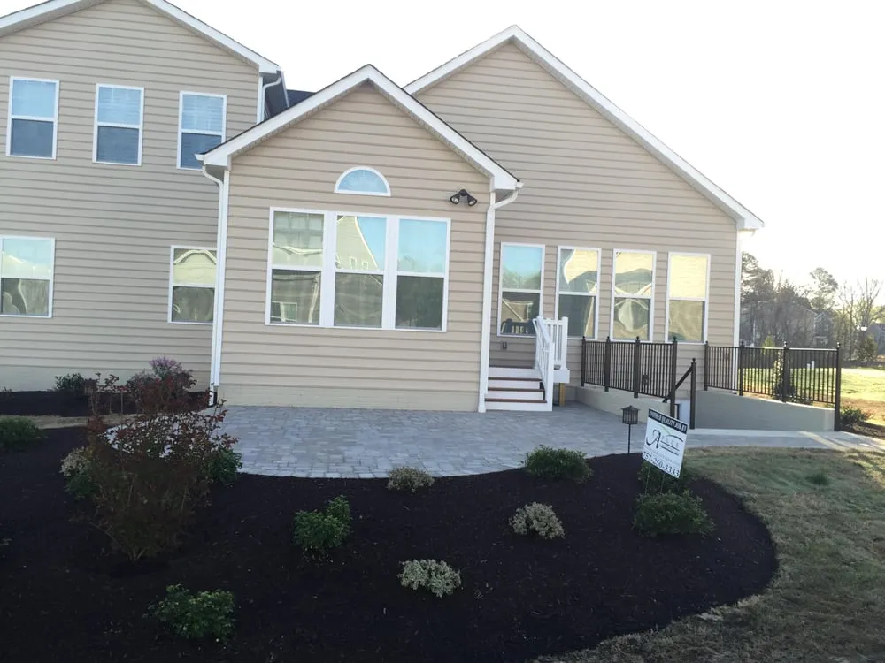 Local landscape installation in Williamsburg, VA by A Plus Landscaping