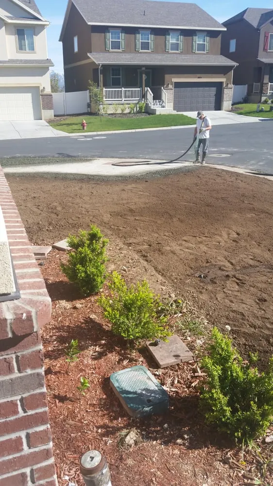 Professional garden landscaping in Syracuse, UT by A-Plus Power and Hydroseeding