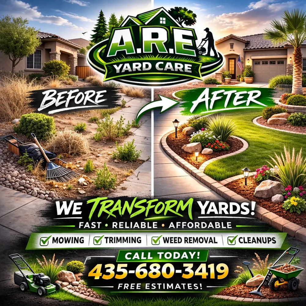 Affordable lawn mowing service in St. George, UT by A R E Yard Care