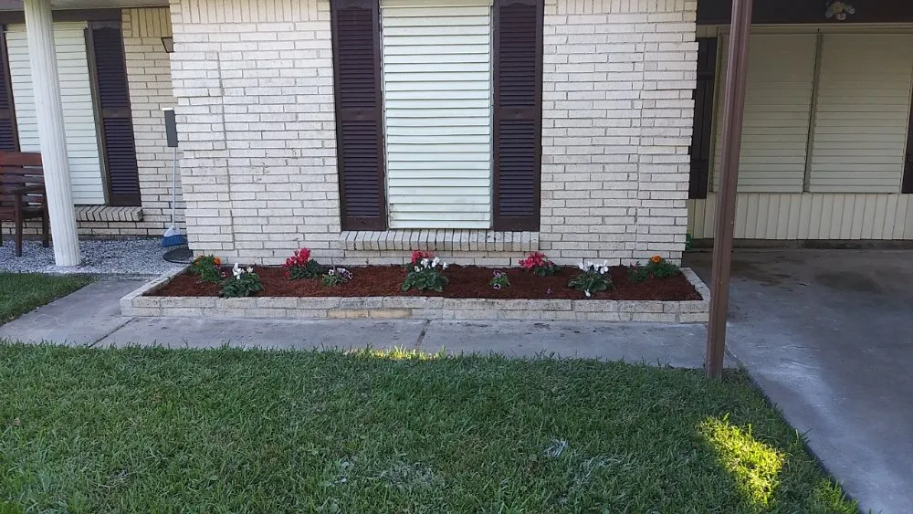 Custom garden landscaping for residential properties in Santa Fe, TX by A Rebel Does It Best