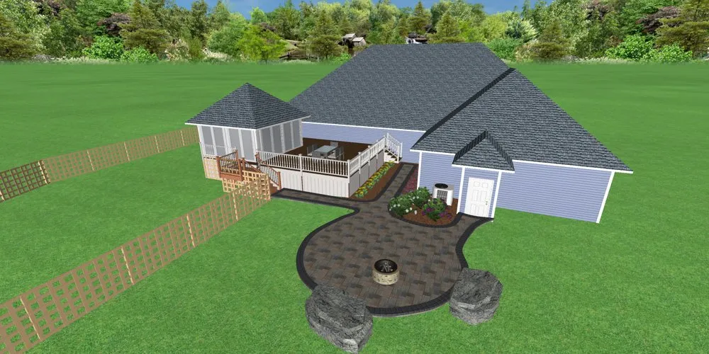 Custom lawn care service with custom design in Sudbury, MA by A Stone Flake