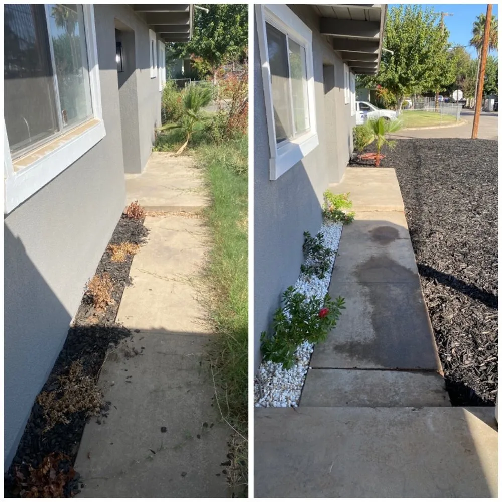 Custom garden landscaping for homes across Fresno, CA - A .T. Landscaping