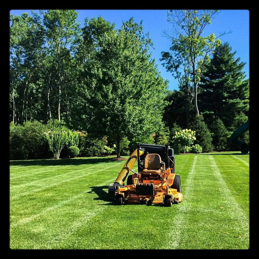 Professional lawn mowing service with custom design across Brookfield, CT - A to Z Property Maintenance