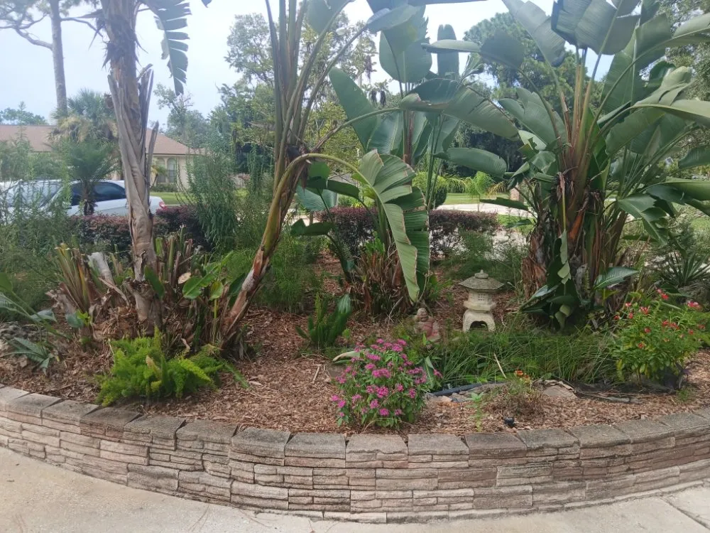 Custom residential landscaping for homes in Mims, FL by A True Blessing Lawncare