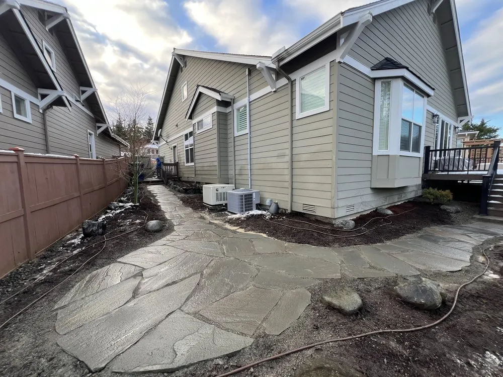 Expert lawn mowing service with custom design in Burien, WA by A-Z Landscaping