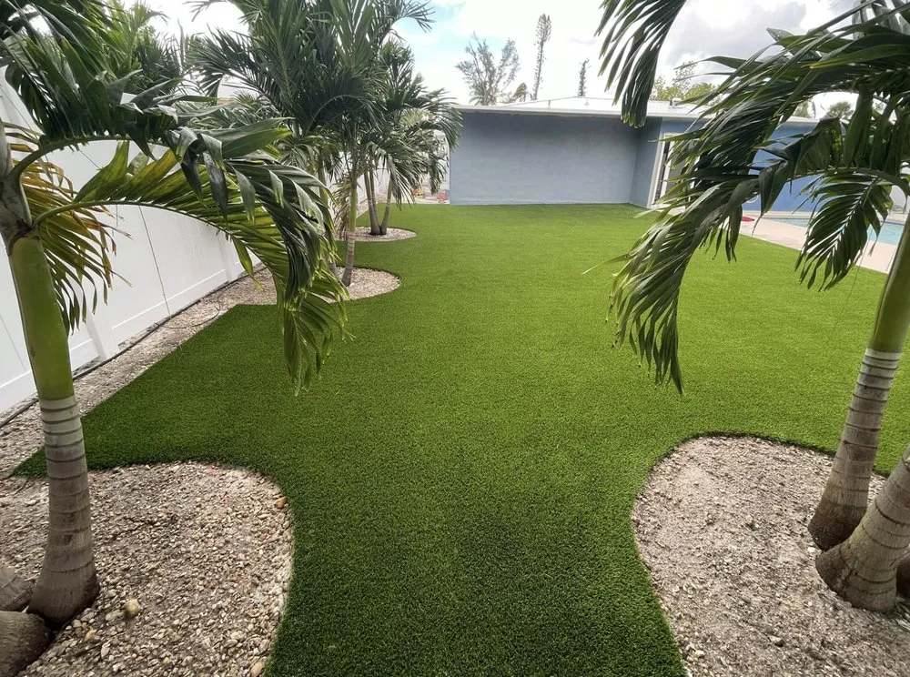 Custom lawn mowing service for beautiful yards in Fort Myers, FL by A1 Artificial Grass of SW Florida