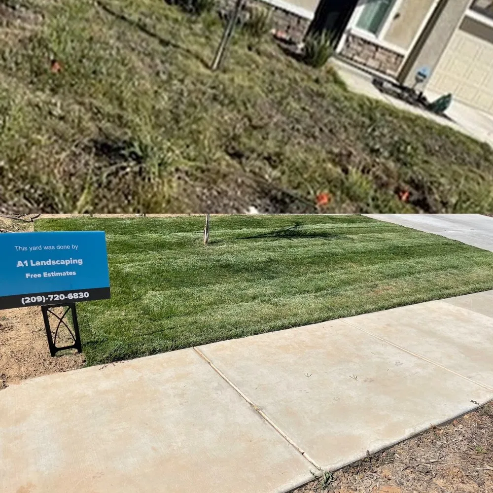 Top-rated landscape installation for beautiful yards in Merced, CA by A1 Landscaping