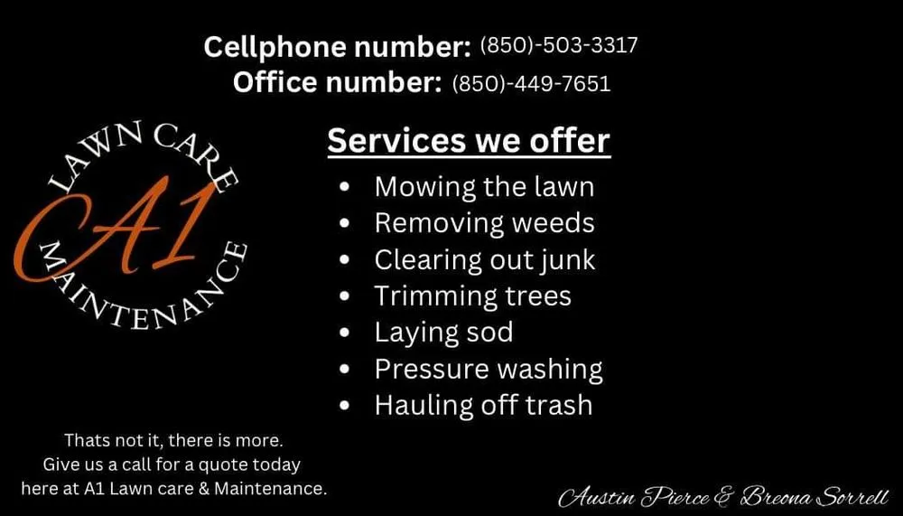 Reliable landscape design near you across Pensacola, FL - A1 Lawn & Maintenance