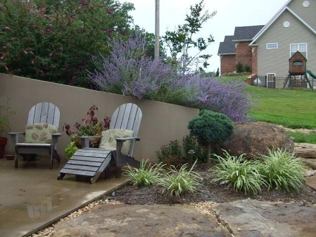 Custom outdoor landscaping with custom design across Ozark, MO - A1 Walls and Landscaping
