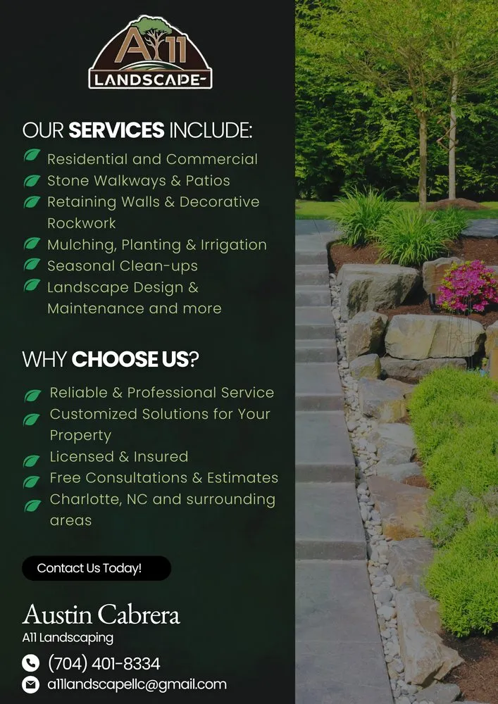 Expert landscaping services experts serving Charlotte, NC - A11 Landscape