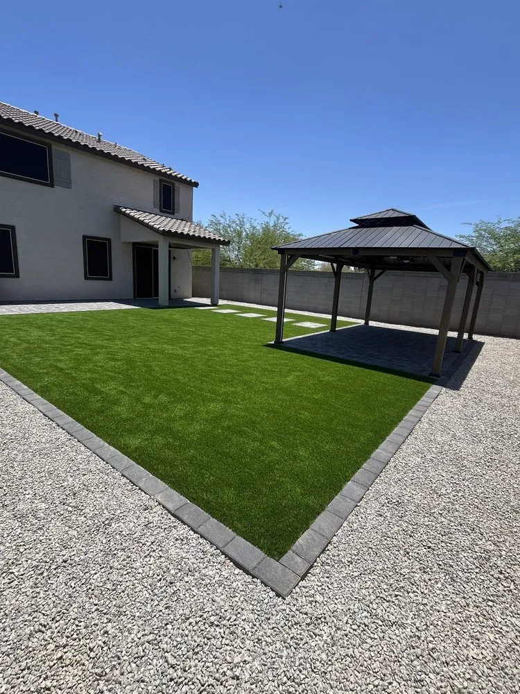 Professional yard cleanup service for residential properties in El Mirage, AZ by A2Z Hardscaping