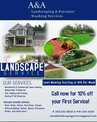 A&A Landscaping & Pressure Washing Services Logo