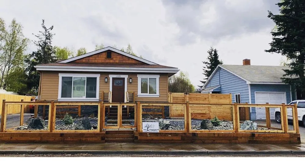 Professional garden landscaping for year-round maintenance in Anchorage, AK by A&A Landscaping