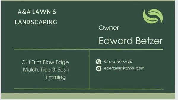 A&A Lawncare Landscaping Logo