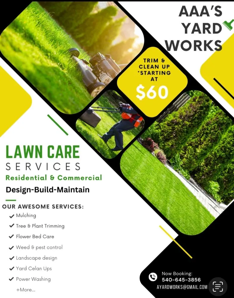 Local landscaping services in Fredericksburg, VA - AAA'S Yard Works