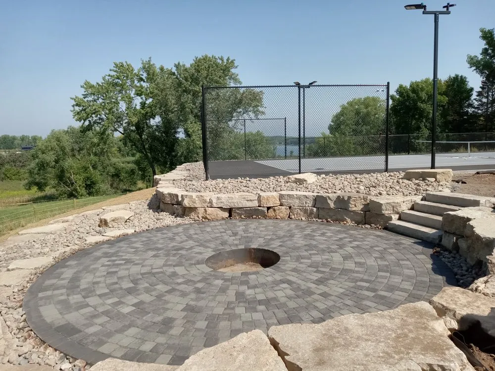 Custom landscaping services for beautiful yards in Andover, MN by Aaker Landscaping