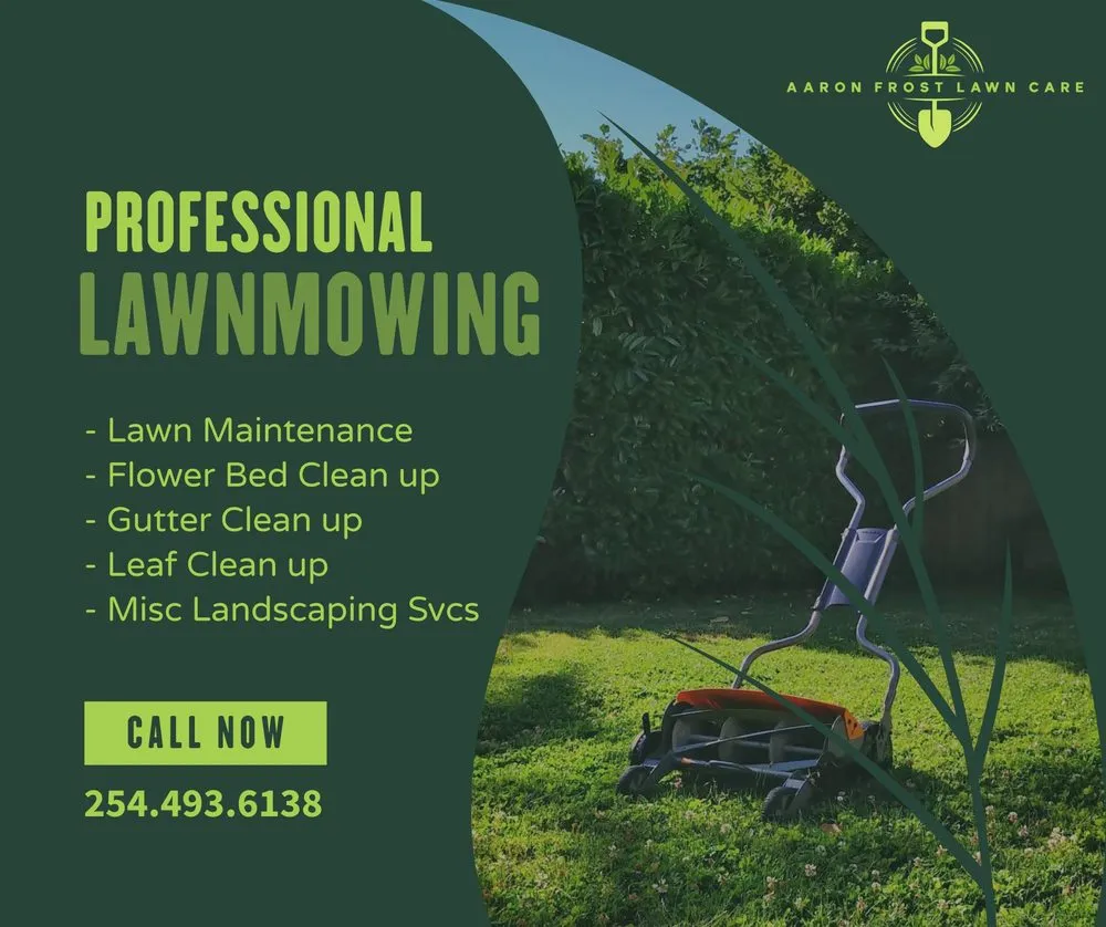 Reliable lawn mowing service for beautiful yards across Temple, TX - Aaron Frost Lawn Care