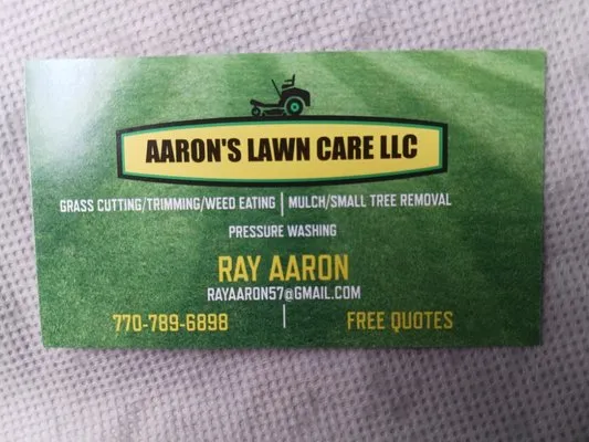 Aaron's Lawn Care Logo