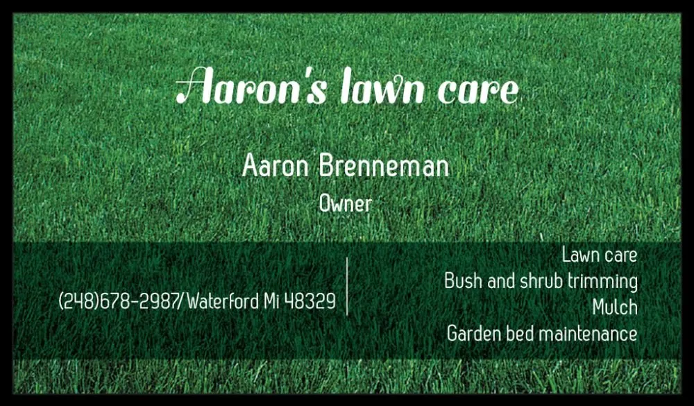 Local lawn care service in Waterford Township, MI by Aaron's lawn care