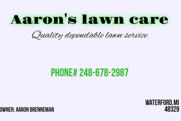Aaron's lawn care Logo