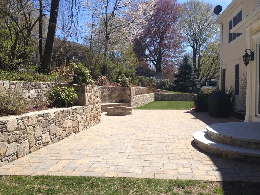 Expert landscaping services with custom design in Burlington, MA by A&B Mason and Landscape Contractors