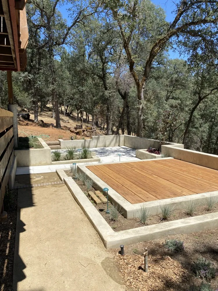 Professional outdoor landscaping with custom design in Nevada City, CA by Abalone Mountain Landscapes