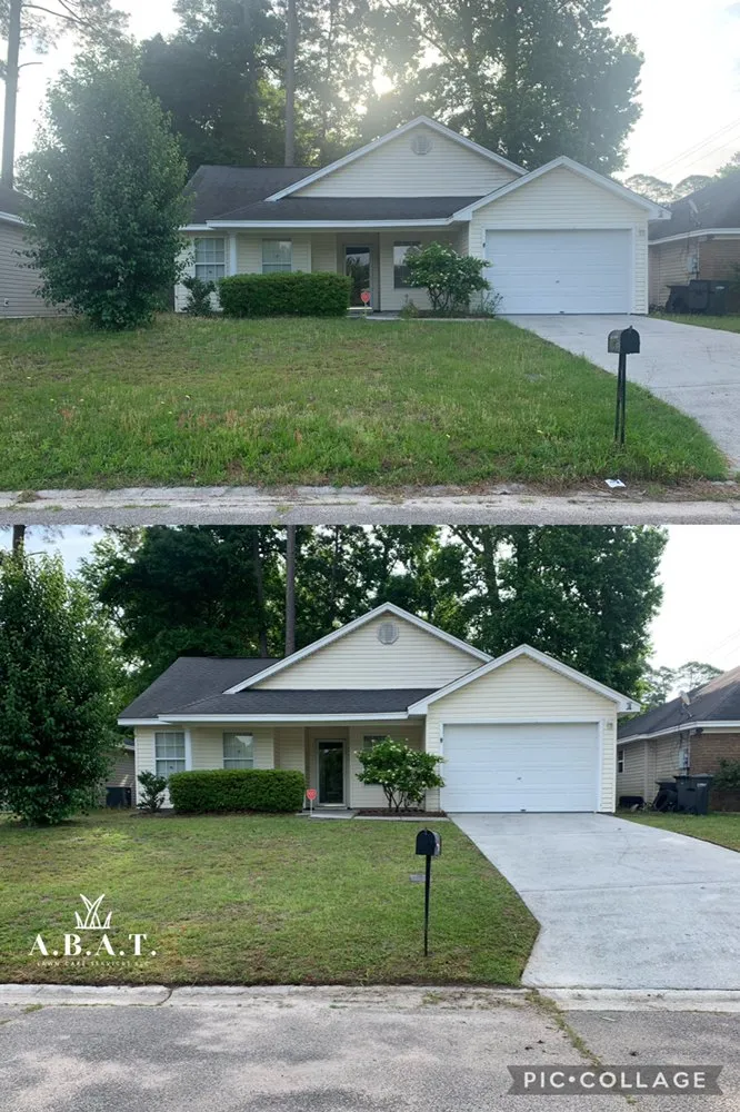 Affordable yard cleanup service for homes in Vernonburg, GA by Abat Lawn Care Services