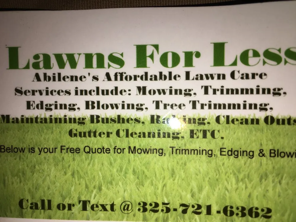 Top-rated yard maintenance near you across Abilene, TX - Abilene’s Lawns for Less
