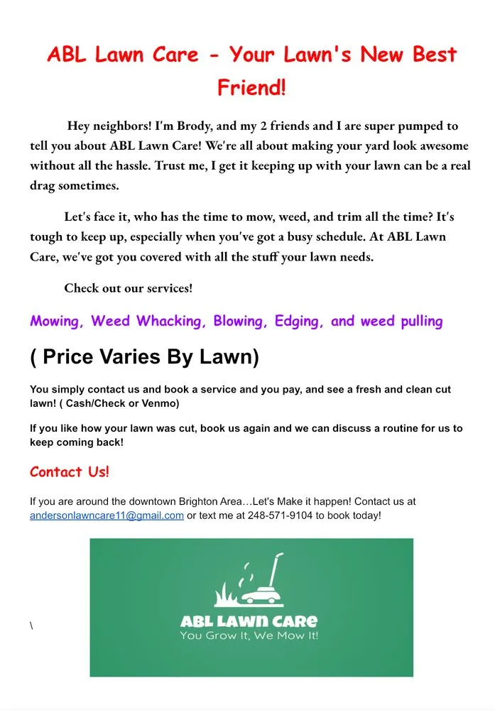 Local landscaping services for beautiful yards across Brighton, MI - ABL Lawn Care