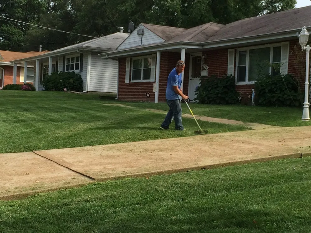 Affordable lawn mowing service in Saint Louis, MO by Above and Beyond Landscape Construction