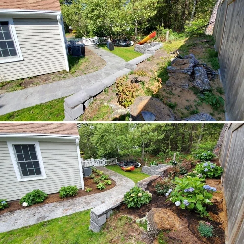 Custom landscape design for beautiful yards in Yarmouth, MA by Above Board Property Services