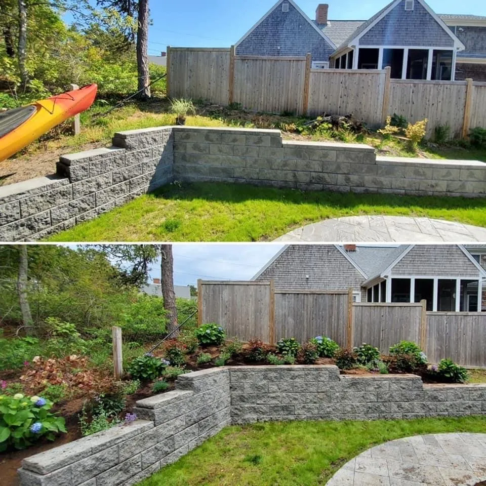 Custom landscape installation in Yarmouth, MA - Above Board Property Services